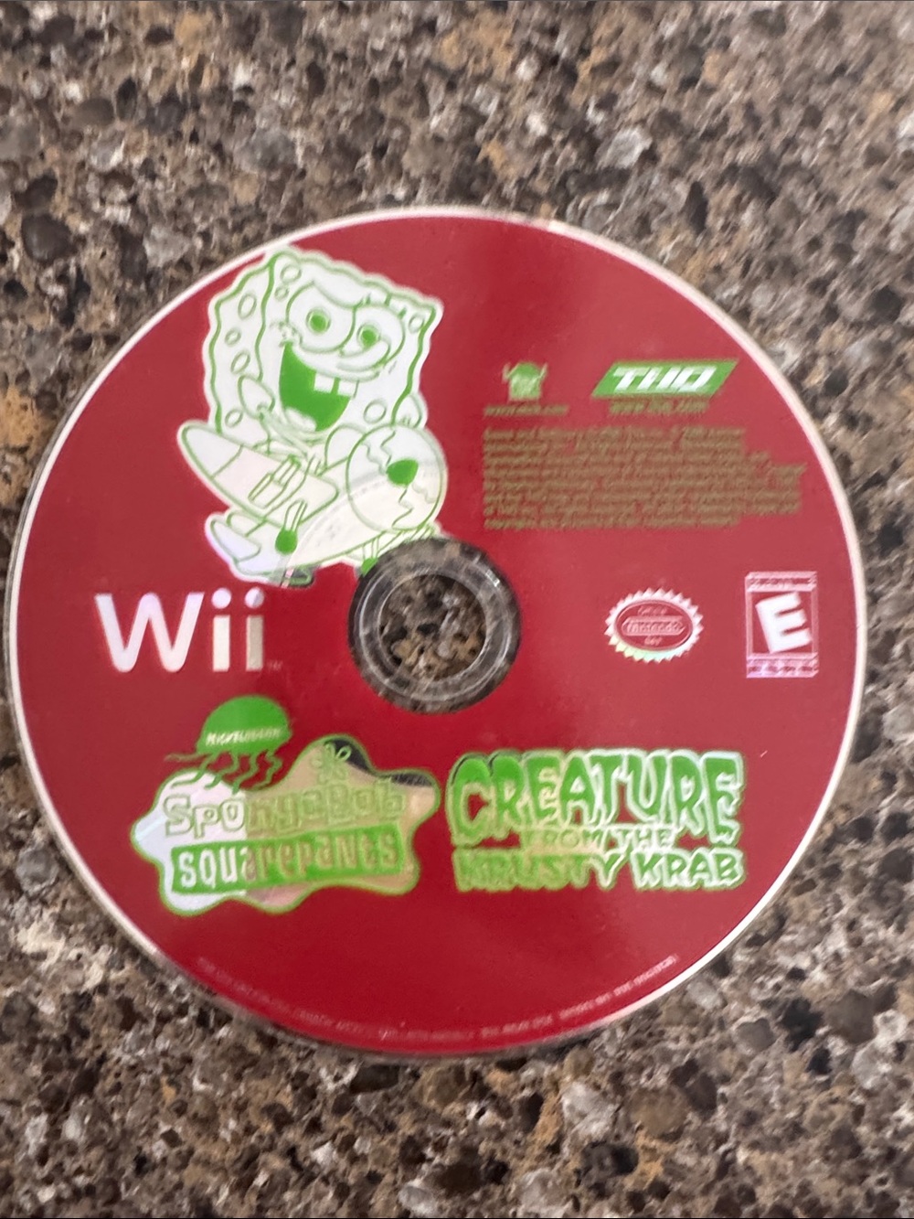 Nintendo Wii SpongeBob Creature from the Krusty Krab Disc only